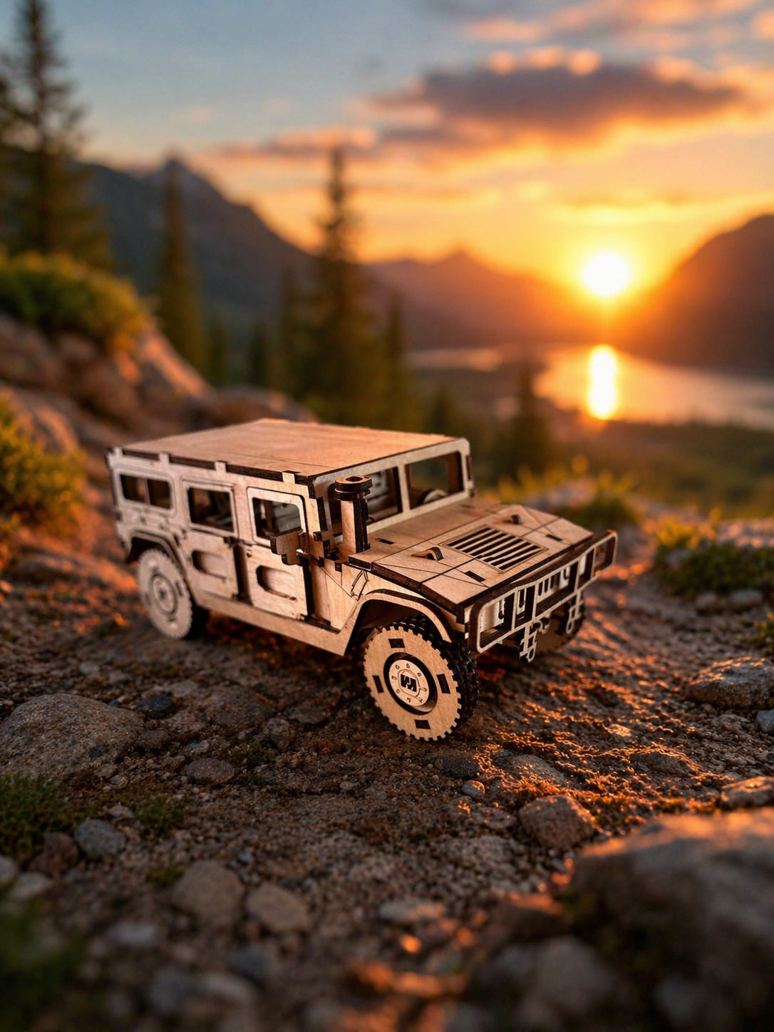 Voiture 4x4 Bois