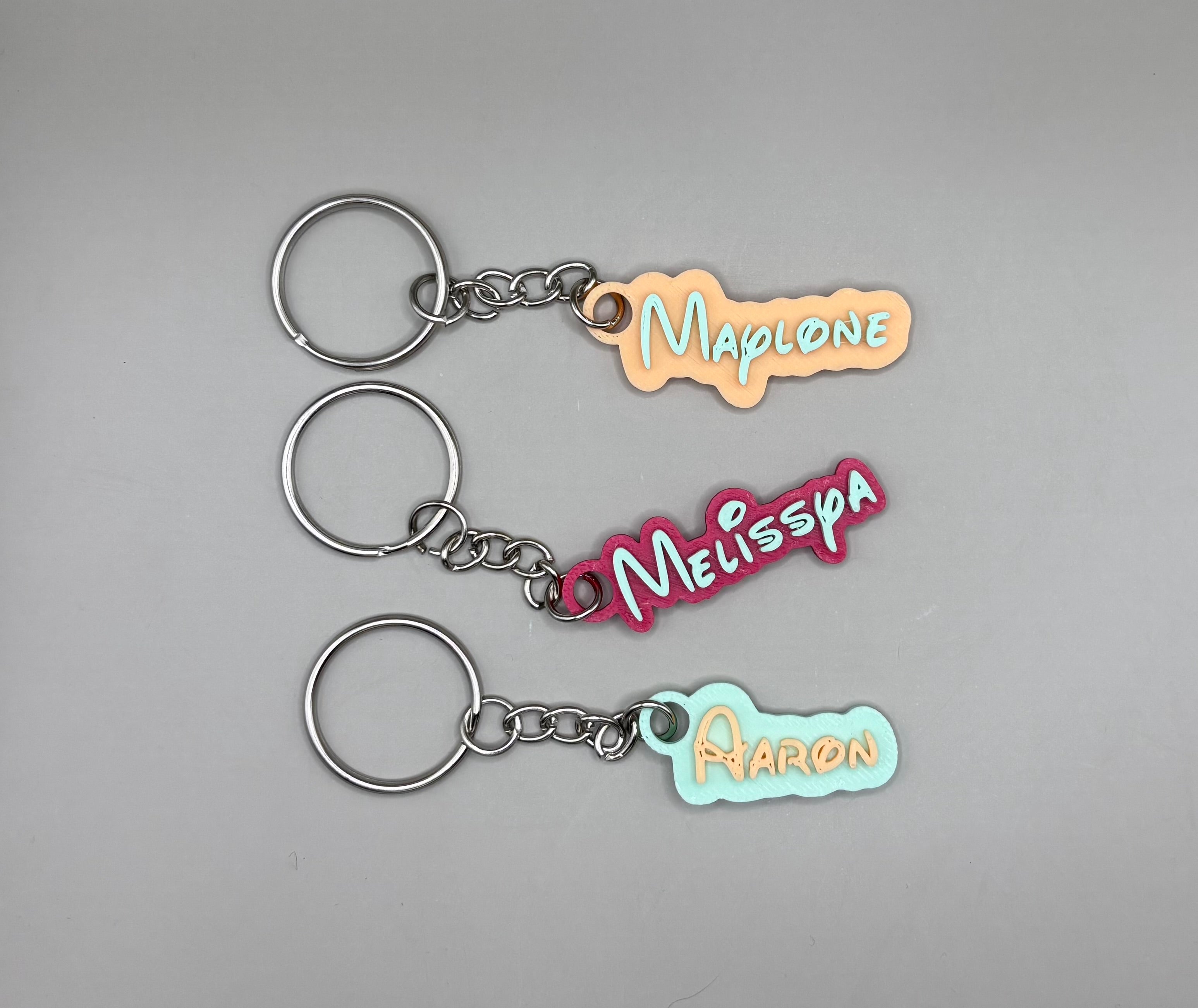 Porte clé Prénom écriture façon Disney